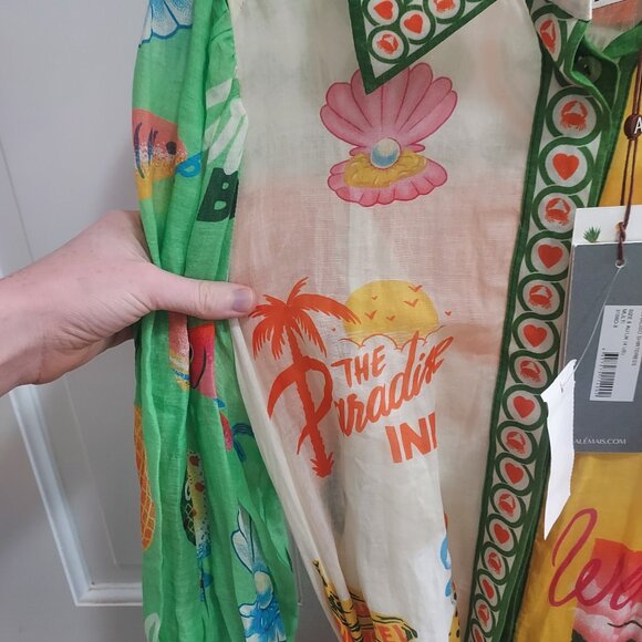 ALÉMAIS Alan Berry Rhys Paradiso Maxi Shirt Dress - Picture 12 of 14